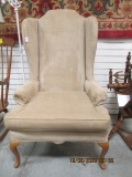 High Wing Back Arm Chair with Cabriole Legs