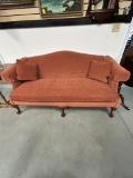 Temple Furniture Rolled Arm Sofa with Carved Ball & Claw Feet