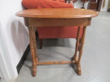 Vintage Pine Farmhouse Trestle Base Table with Drawer