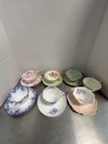 Six Shelley Fine Bone China Teacups and Saucers