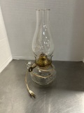 Clear Glass Finger Hold Oil Font Lamp Converted to Electric