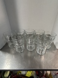 Eight Libbey Clear Glass Iced Tea Glasses