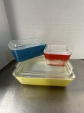 Vintage Pyrex Primary Color Refrigerator Dishes