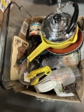 Kitchen Utensils, Kettle, Measuring Cups, Anchor Hocking Lasagna Dish, etc.