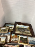 Grouping of Small Original Framed Land and Sea Scapes