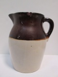USA Brown/White Stoneware Pitcher