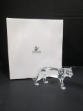 Swarovski Silver Crystal Tiger Figurine in Original Box with COA