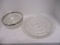 Silver Rim Serving Bowl & Clear Glass Platter