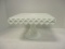 Square White Pedestal Cake Plate w/Rum Well