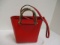 Topshop Red/Gold Satchel Shoulder Bag