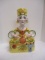 Collectible Handpainted Russian Ceramic Seated Woman Figure
