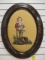 French Boy with Dog Framed Needlepoint