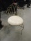 Metal Vanity Chair w/Upholstered Seat