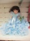Doll Body in Blue Dress on Stand