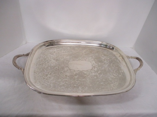 Towle Silverplate Handled Footed Platter