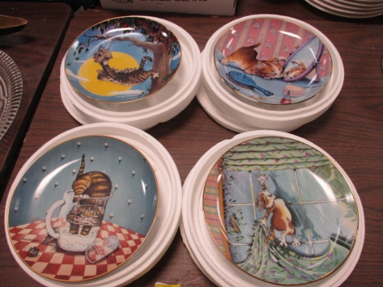 Gary Patterson 'Comical Cats' Collectible (Lot of 4) Plates