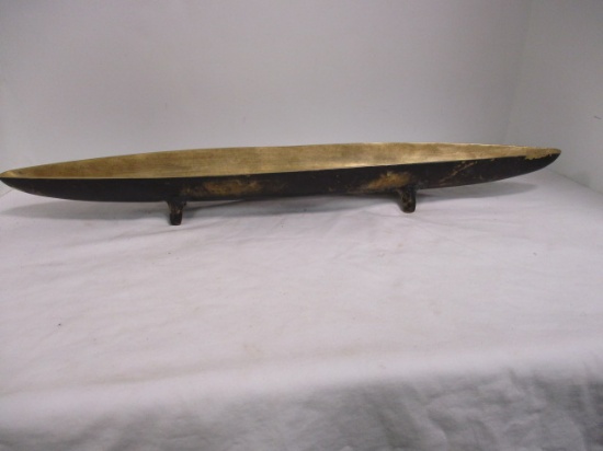 Brass Boat Shaped Serving Bowl