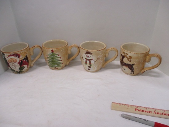 Winter Wonderland Christmas Mugs (Lot of 4)
