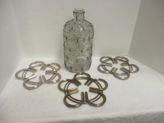 Wire Trivets & Wire Wrapped Jug