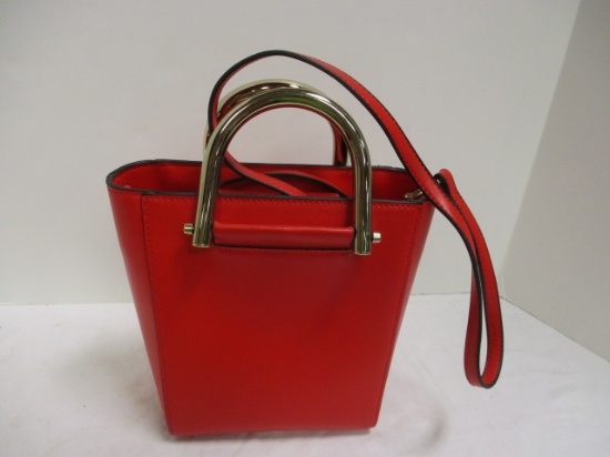 Topshop Red/Gold Satchel Shoulder Bag