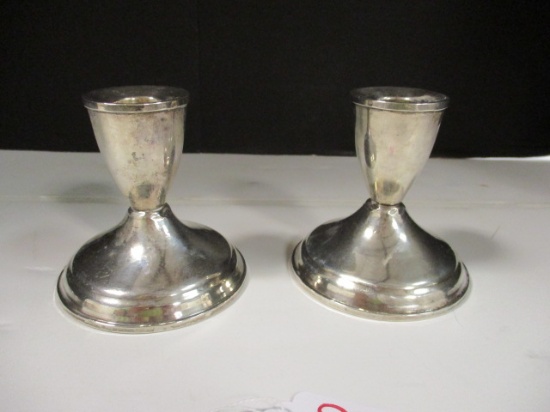 Duchin Creation Sterling Weighted Candlesticks (PR) 3 1/2"