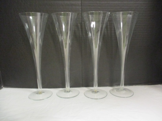 4 Crystal Flutes