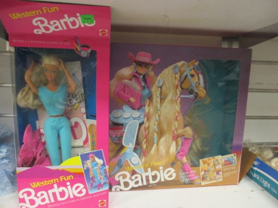 Western Fun Barbie in Box & Horse in Box