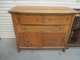 Tiger Oak Antique Buffet w/Claw Feet