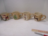 Winter Wonderland Christmas Mugs (Lot of 4)