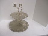 2 Tiered Metal Dessert Stand