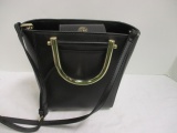 Topshop Black/Gold Satchel Shoulder Bag