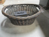 Large Wicker Laundry Basket & Lancome Makeup Case