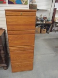 Oak 4 Drawer File Cabinet