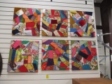 Crazy Quilt Style Textile Art (Lot of 6)