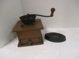 Vintage Cast Iron Trinket Dish & Vintage Coffee Grinder