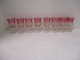 King's Crown Ruby Red Flash Thumbprint Cranberry Glass