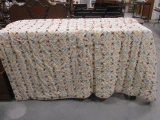 Brown/Gold/Blue Quilted Bedspread