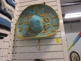 Mexican Sombrero (Aqua & Gold)