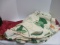 Lined Round Floral Tablecloth, 106'' Round and Rectangle Maroon Tablecloth, 50 x 108''.
