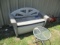 Rubbermaid Storage Bench, Four Foot.  Glass Side Table, Two Foot.
