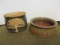 Handmade Pottery Bowl Signed Ray and Pottery Candle Holder.
