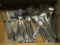 Stainless Steel Flatware, Twelve Forks, Four Large Spoons, Five Spoons, Two Knives.
