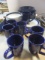 Thirty One Pieces of Royal Blue and Cream Dinnerware. Japan, China, Royal Norfolk.