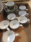 Eight Sets of Bob Cunningham Christmas Celebration 1994 Cups and Saucers.