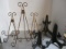Three Metal and Three Wood Picture/Plate Stands.