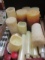 Box Lot of Burning Candles and Battery Operated Candles.