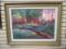Canvas Artwork Floral Landscape Signed by Douglas Grier, 1993.