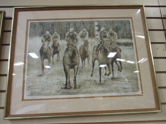 Framed Snow  Picture Maryville College Anderson Hall, 1972 by Lewis.
