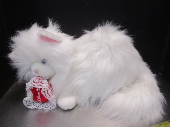 Fancy Zoo Stuffed White Cat.