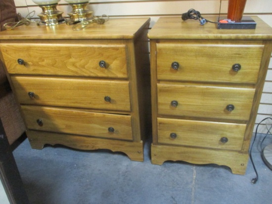 Small Three Drawer Chest and Matching Three Drawer Night Stand.